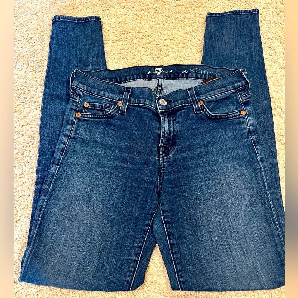 7 For All Mankind | GUC midrise skinny jeans, size 26